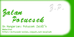 zalan potucsek business card